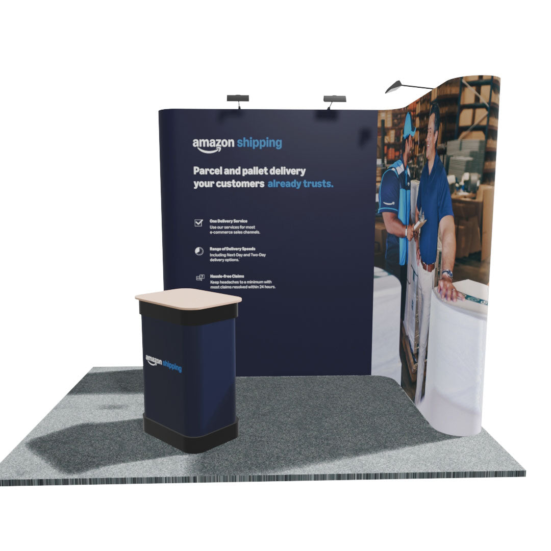 3 x 2m Linked L-shape Pop-up stand