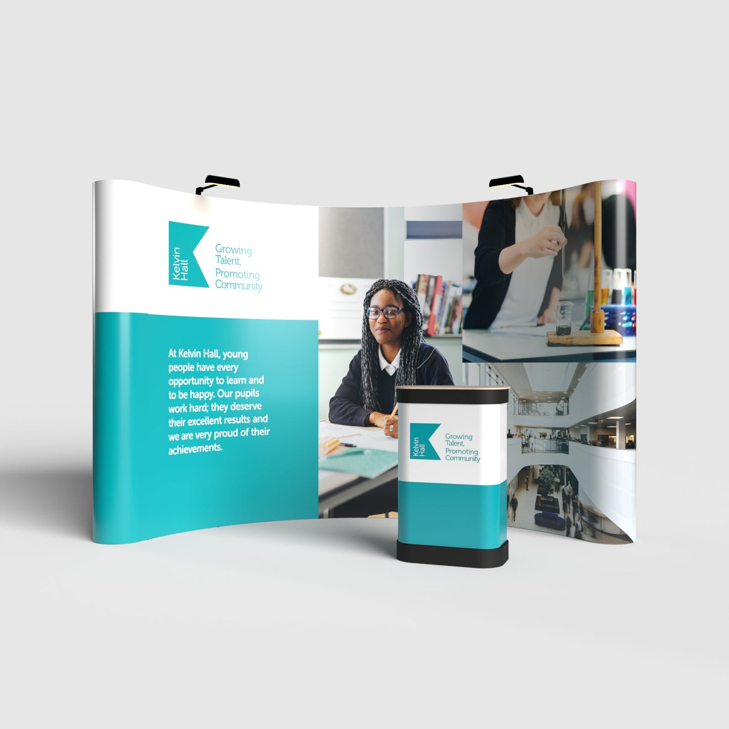 Pop-up Stand - 3 x 4 Curved