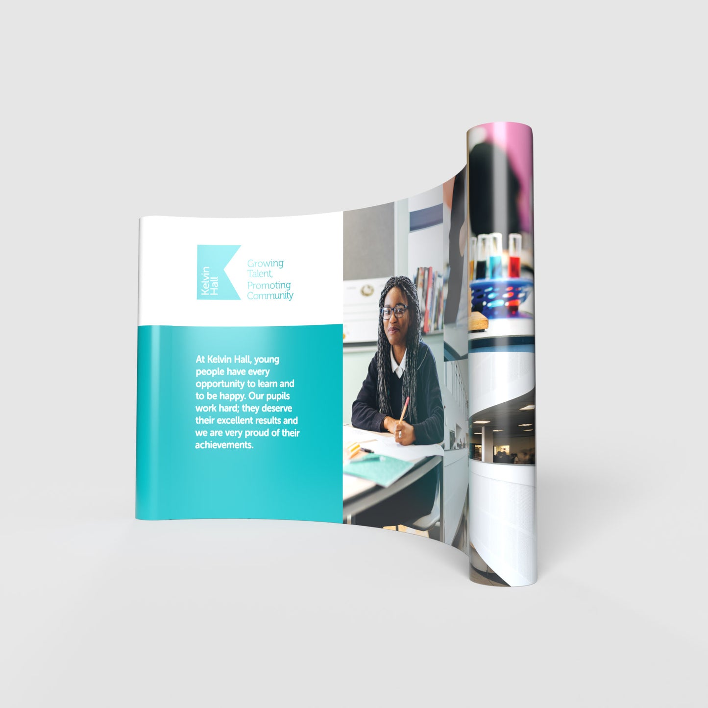 Pop-up Stand - 3 x 5 Curved