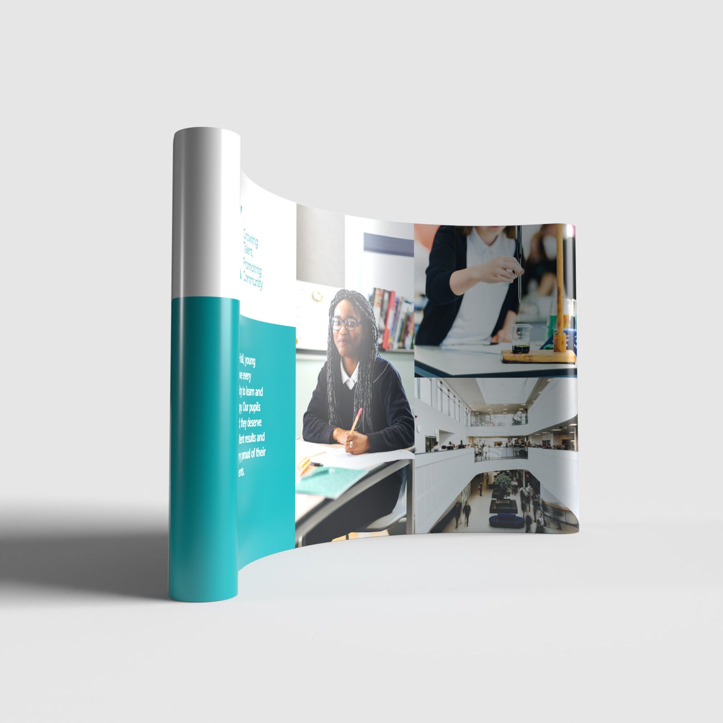 Pop-up Stand - 3 x 5 Curved