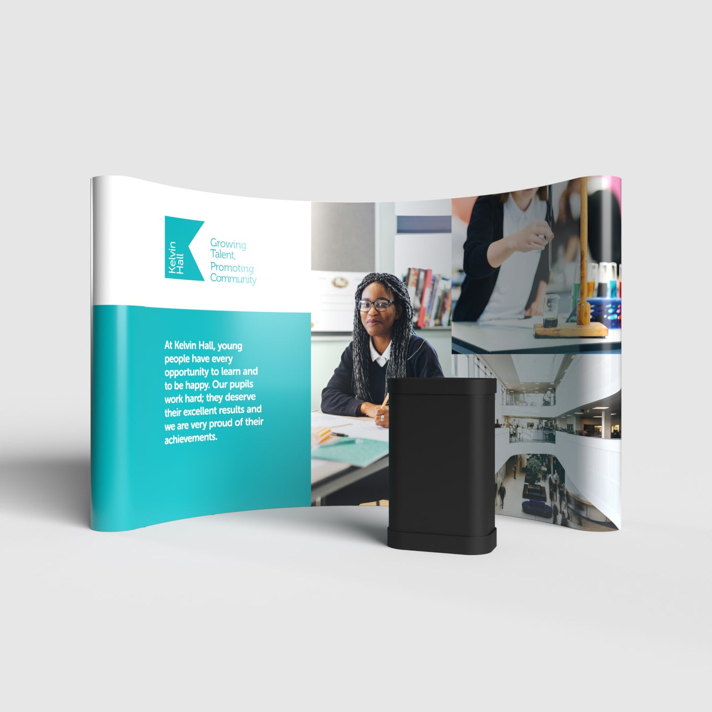 Pop-up Stand - 3 x 5 Curved
