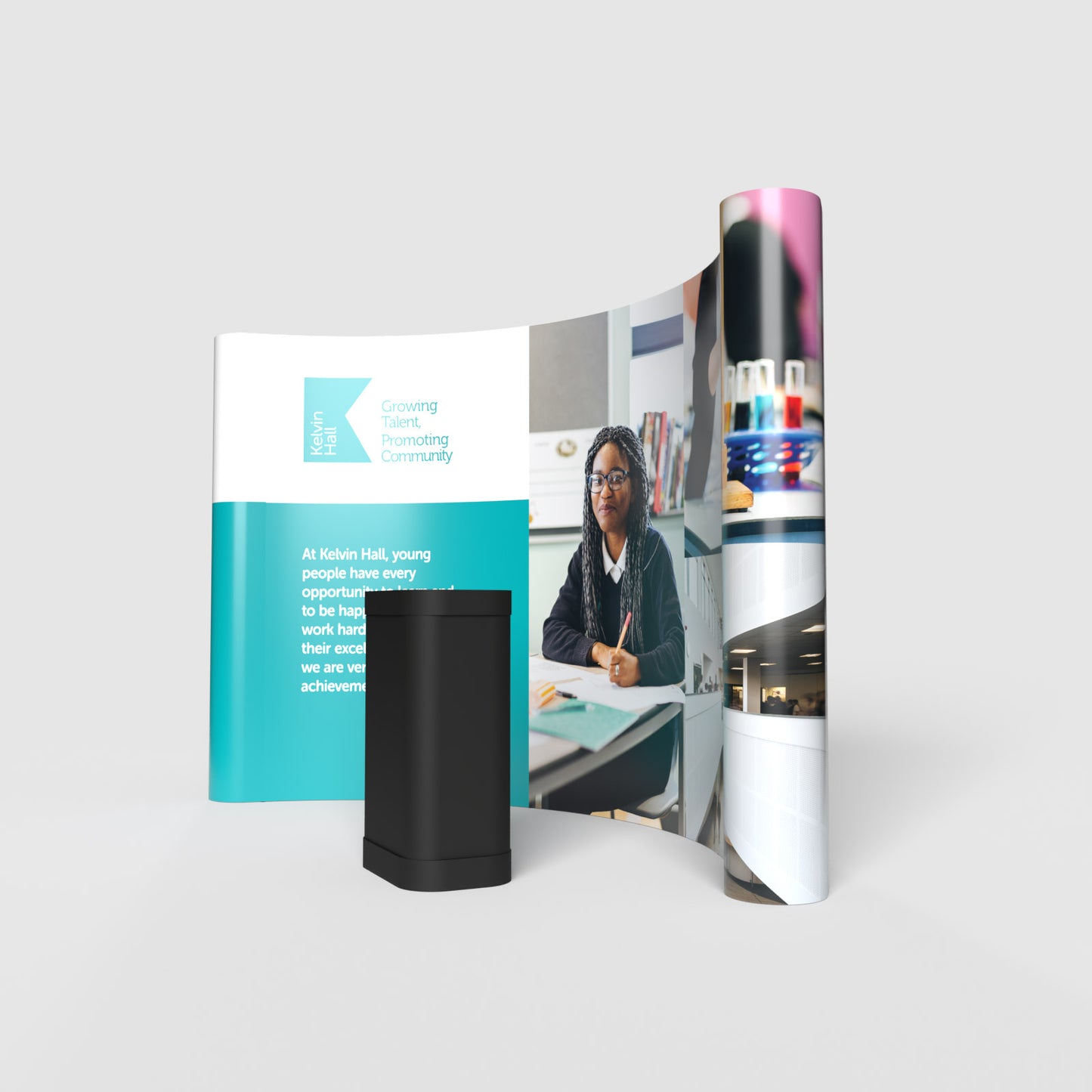 Pop-up Stand - 3 x 5 Curved