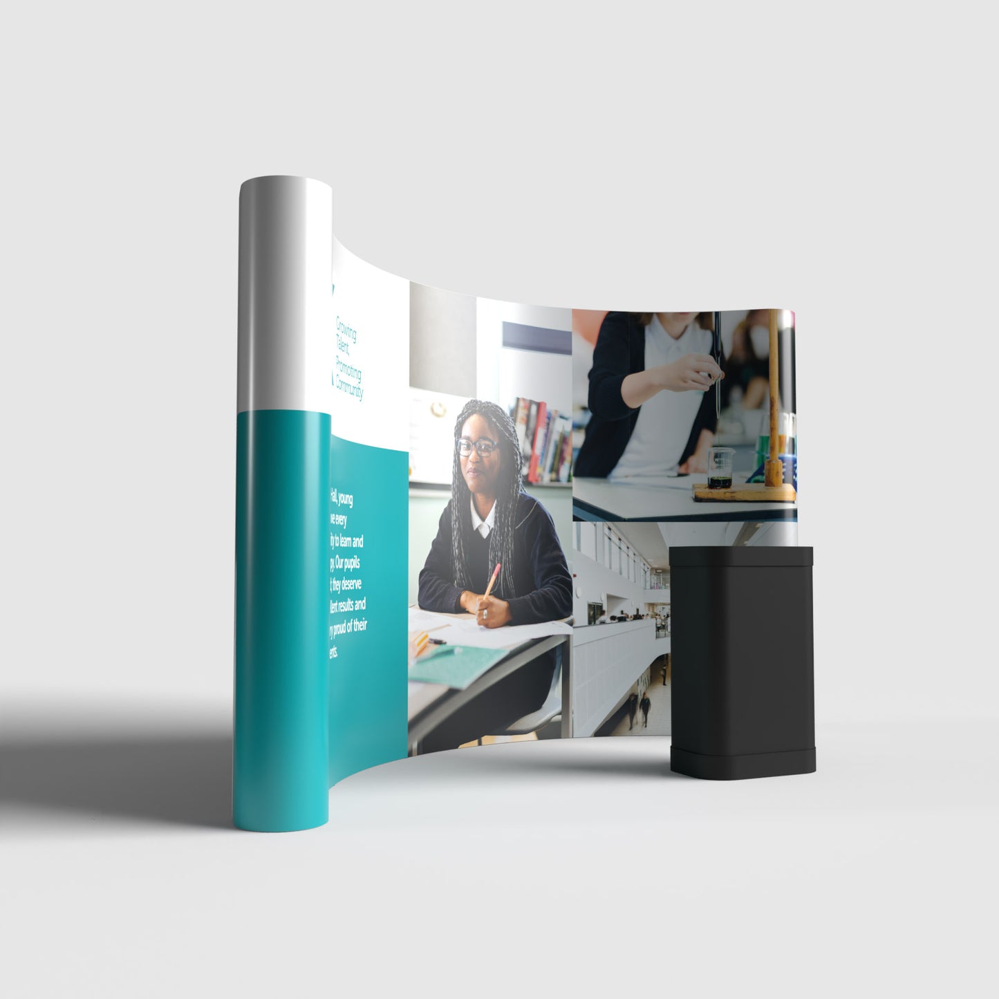 Pop-up Stand - 3 x 5 Curved