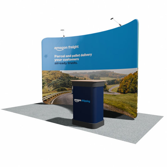 3000mm Fabric Display Stand - Curved