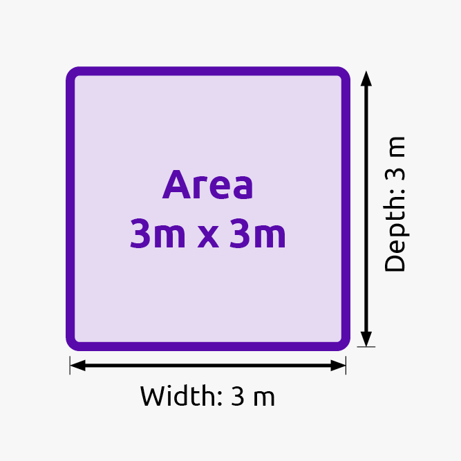 3m x 3m