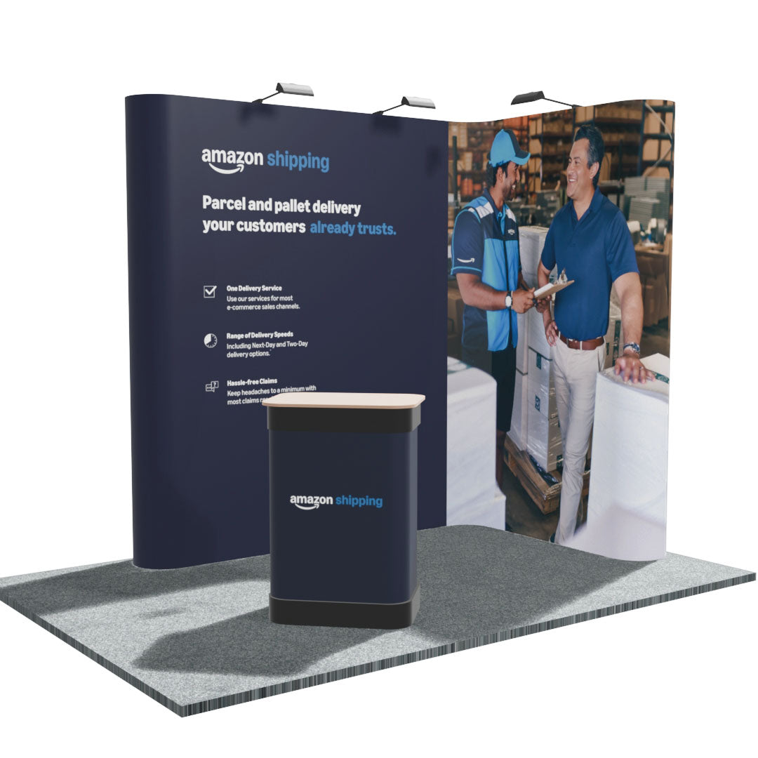 3 x 2m Linked L-shape Pop-up stand