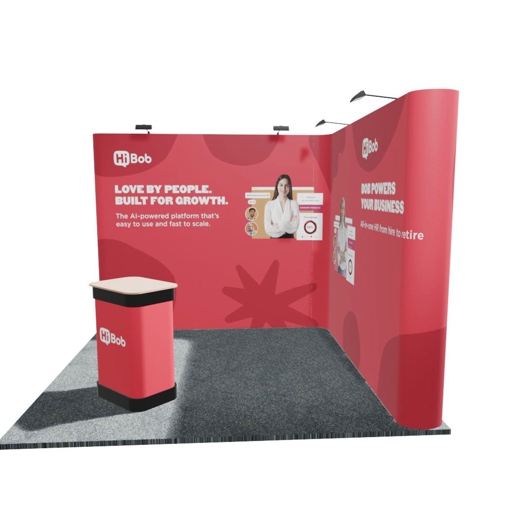 3 x 3m Linked L-shape Pop-up stand