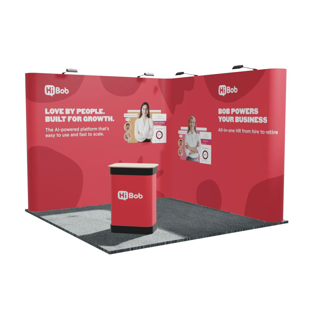 3 x 3m Linked L-shape Pop-up stand