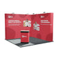 3 x 3m Linked L-shape Pop-up stand