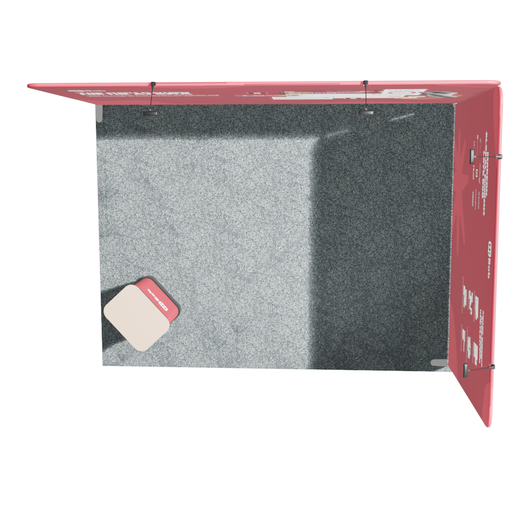 4 x 3m Linked L-shape fabric display