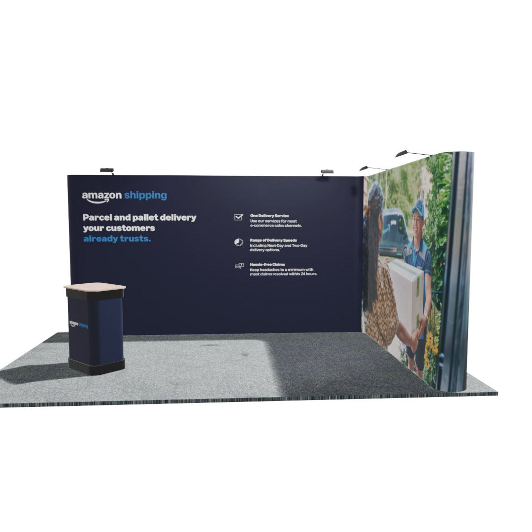 5 x 3m Linked L-shape Pop-up stand