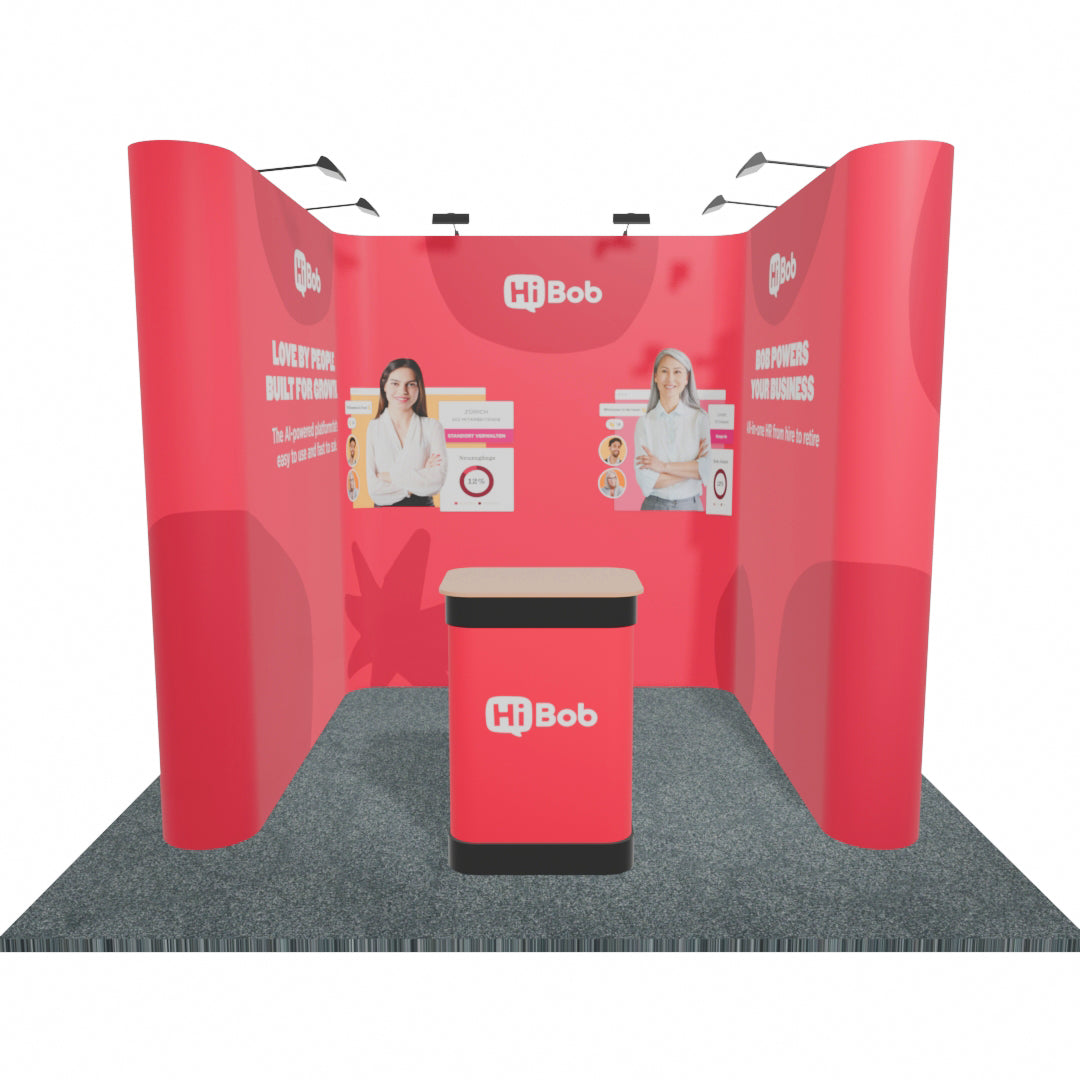 3 x 3m Linked U-shape Pop-up stand
