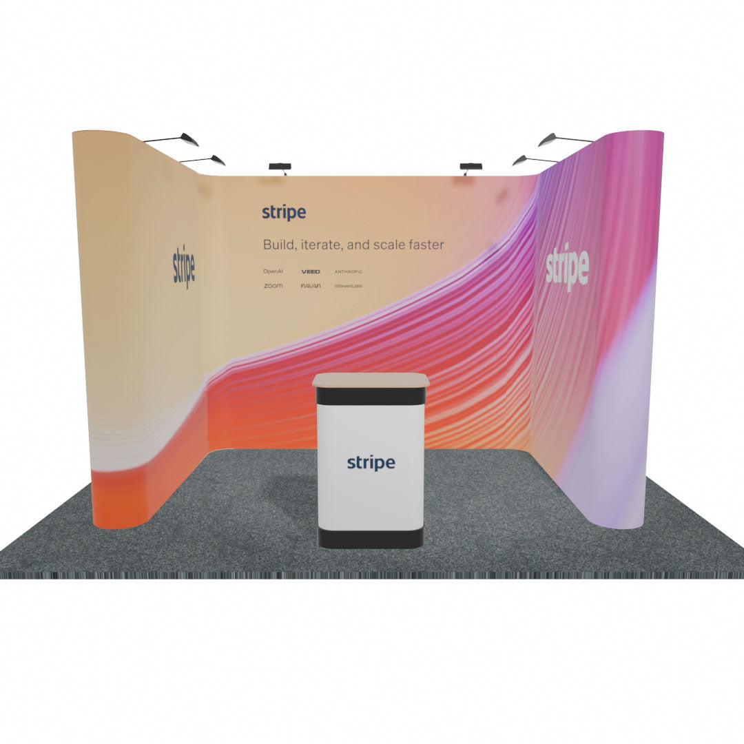 4 x 3m Linked U-shape Pop-up stand