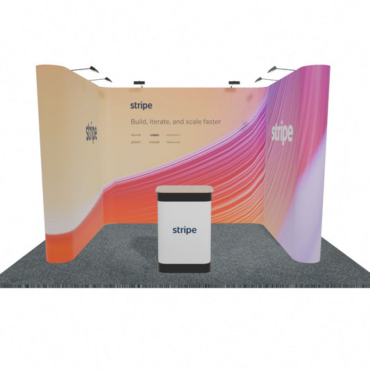4 x 3m Linked U-shape Pop-up stand