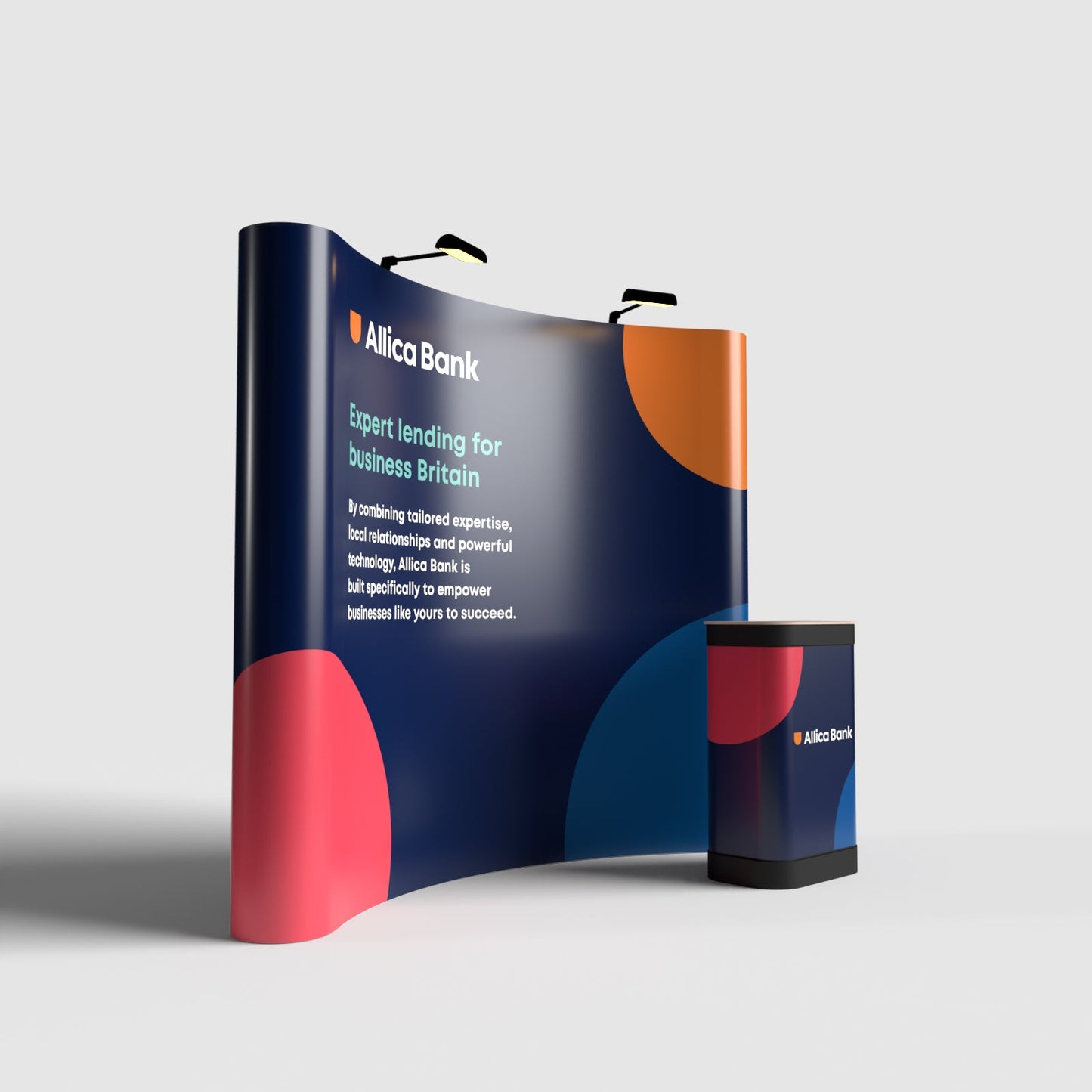 Pop-up Stand - 3 x 5 Curved