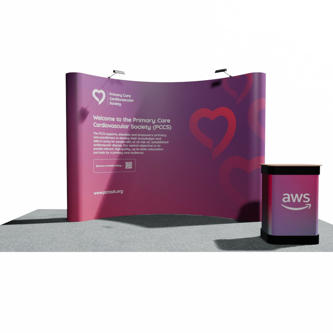 Pop-up Stand - 3 x 4 Curved