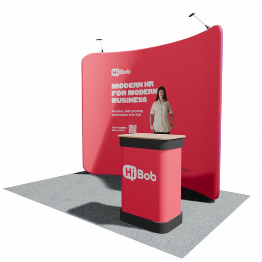2000mm Fabric Display Stand - Curved