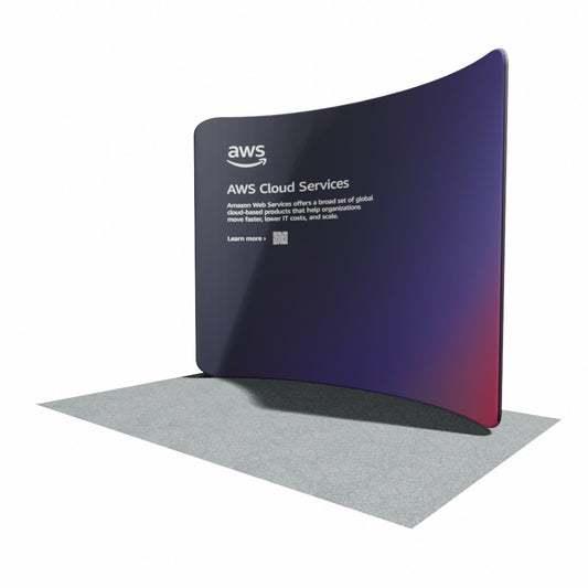 2500mm Fabric Display Stand - Curved