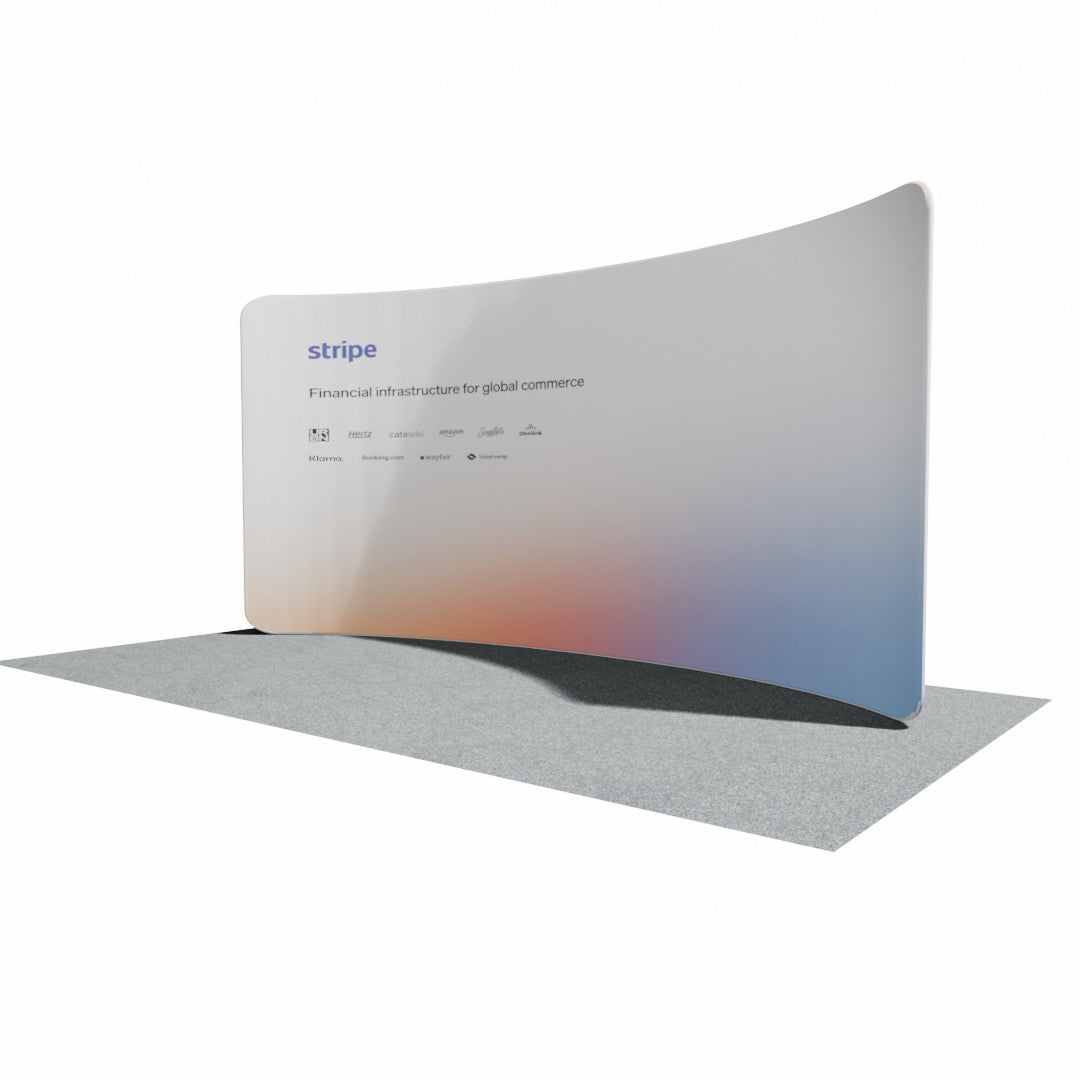 4000mm Fabric Display Stand - Curved