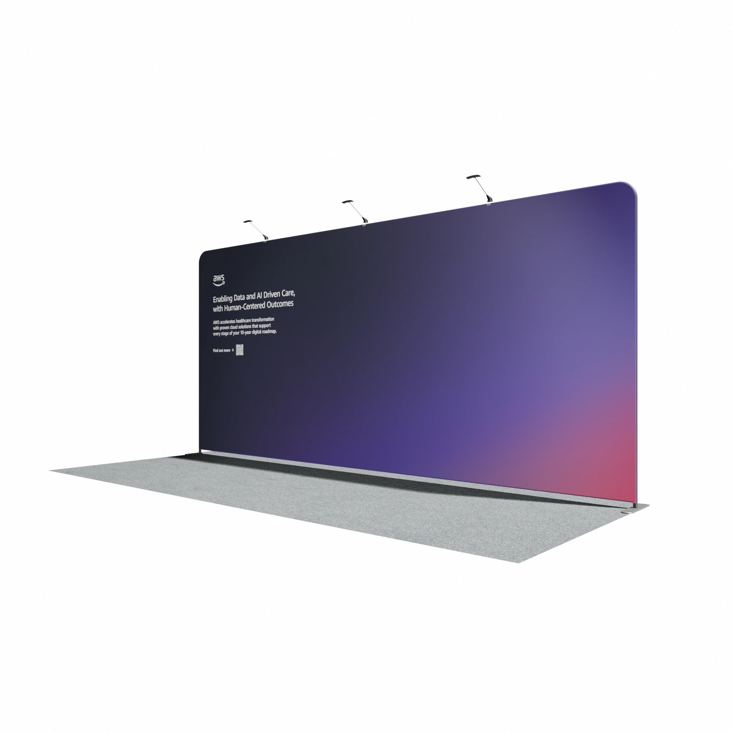 5000mm Fabric Display Stand - Straight